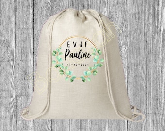 Backpack in custom EVJF , Bachelor of Life with sliding ties! Sending quick wedding witness bridle team