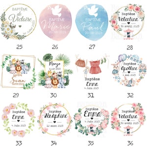 10 ou Pochons à dragées ou cadeaux personnalisés pour Cérémonies 48 Motifs, prix dégressifs , Mariage, Baptême, Communion image 4