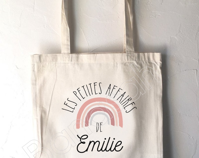 Personalized tote bag for children, tote bag school, canvas bag tote, bag todou, bag for children's clothes, tote bag creche