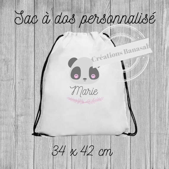 Sac à dos personnalisé avec liens coulissants Envoi rapide enfants idée  cadeau rentrée scolaire, cadeau école, cadeau utile