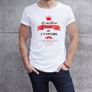 Custom T-shirt &quot;I&#39;m the Best Grandpa in the Universe, It&#39;s (first name) that says it &quot;original male gift for Dad, Tonton ...