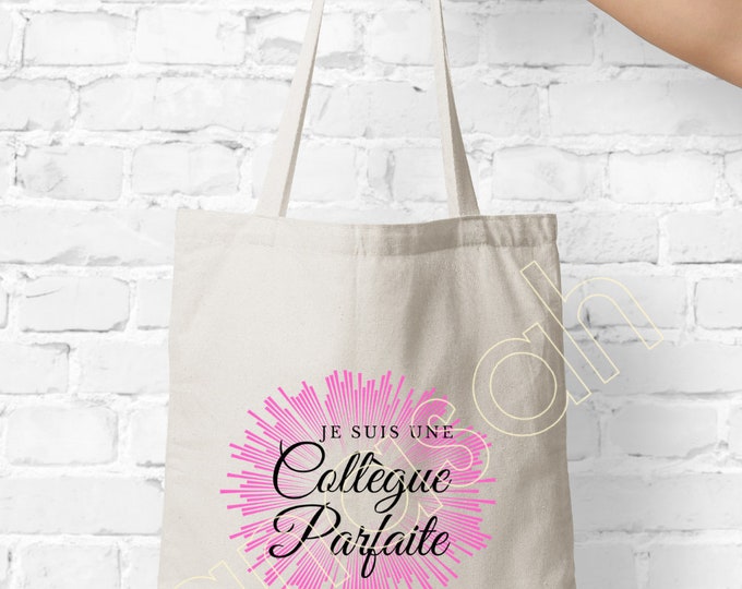 Tote bag "I am a Perfect Colleague" shopping bag, Ideal as a practical and original gift