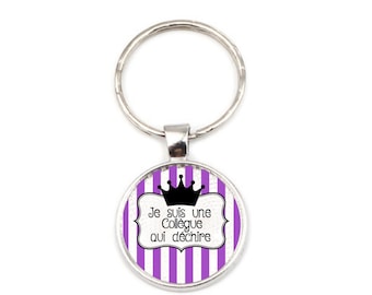 Key Ring "I am a Colleague who tears" metal, ideal for gift! gift nurse orderly nanny colleague director