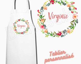 White customizable kitchen apron, adult size, Mom gift idea, humor, funny