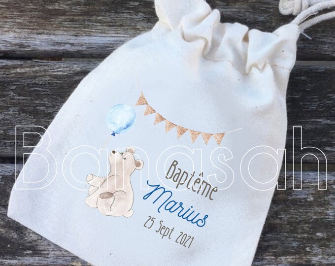 Dragee pouches or personalized gifts for Baptism or Communion with the first name(s), date of your choice! gifts guests birth