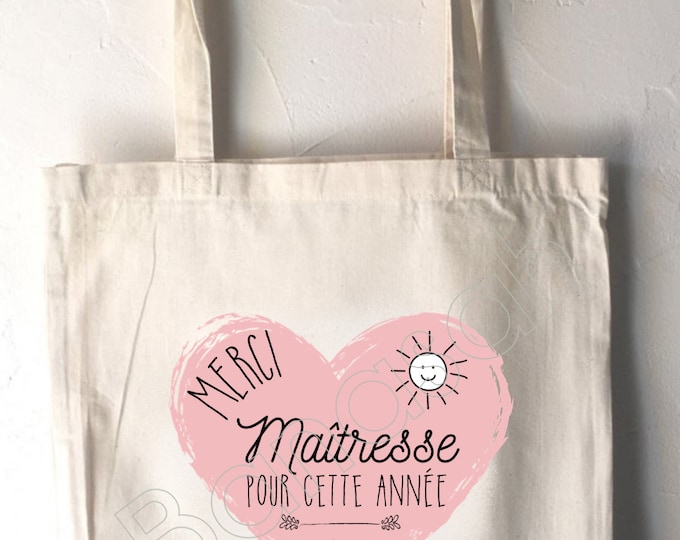 Tote bag custom, shopping bag, Available for Mistress, Atsem, Avs, Nanny, Mom, Godmother, ...! Personalised gift - useful