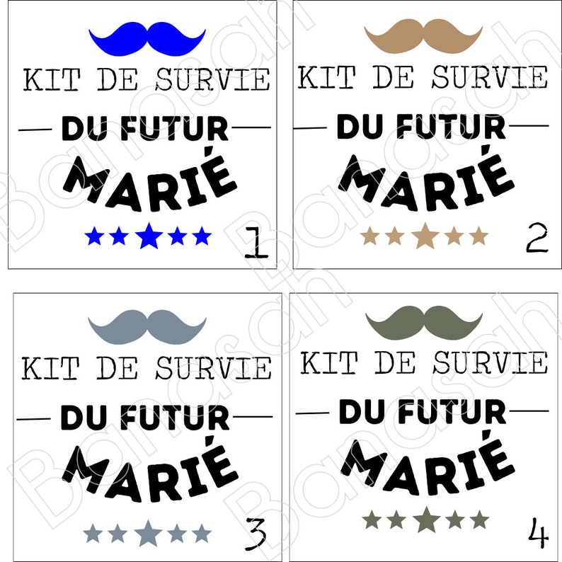 Kit de Survie pour le Futur Marié, Tote , Pochette zippée ou pochon 100% coton Futur Marié, Témoin ou Garçon d'Honneur , mariage, cadeau image 5