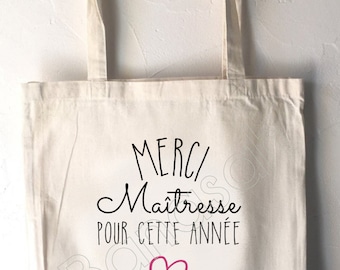 Tote bag custom, shopping bag, Available for Mistress, Atsem, Avs, Nanny, Mom, Godmother, ...! Personalised gift - useful