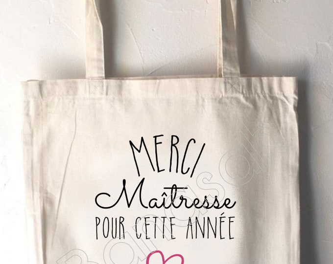 Tote bag custom, shopping bag, Available for Mistress, Atsem, Avs, Nanny, Mom, Godmother, ...! Personalised gift - useful