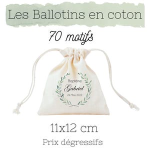 10 ou + Pochons à dragées ou cadeaux personnalisés pour Cérémonies ! 70 Motifs, prix dégressifs , Mariage, Baptême, Communion