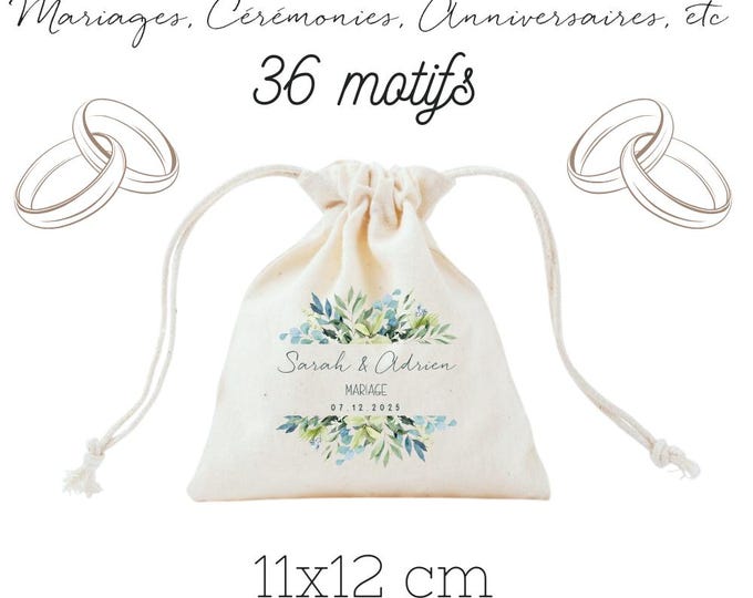 10 or more personalized candy bags or gifts for weddings, birthdays, ceremonies! 70 designs, decreasing prices, events, ballotin