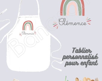 Customizable kitchen apron for child / Junior, Personalized birthday gift idea, original Christmas, apron for little chef