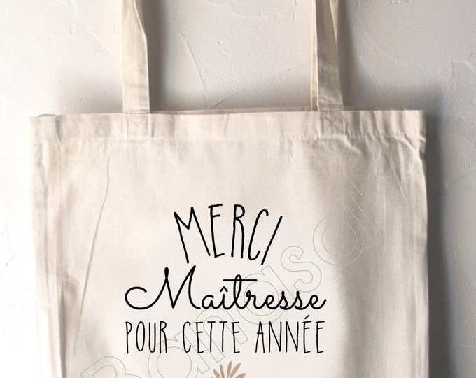 Tote bag custom, shopping bag, Available for Mistress, Atsem, Avs, Nanny, Mom, Godmother, ...! Personalised gift - useful