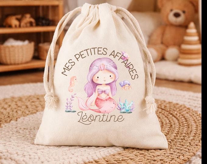 Personalized children's bag – Backpack / Drawstring bag / Tote bag – Personalized with name – Gift for newborn / nursery / preschool