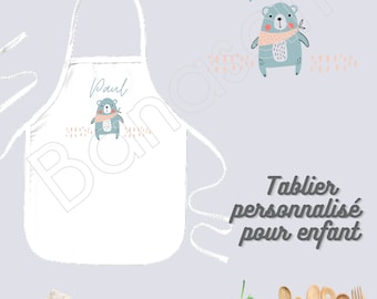 Customizable kitchen apron for children / Junior, Personalized birthday gift idea, original Christmas, apron for little chef