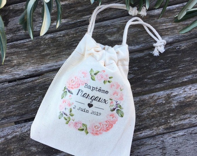 Personalized cotton dragee bags or gifts for Weddings or Baptisms! wedding gifts for guests ballotins dragees country