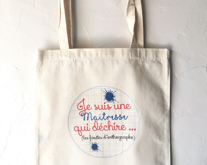 Tote Bag cotton personalized teacher gift!