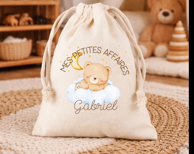 Personalized children's bag – Backpack / Drawstring bag / Tote bag – Personalized with name – Gift for newborn / nursery / preschool