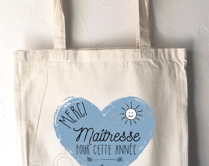 Tote bag custom, shopping bag, Available for Mistress, Atsem, Avs, Nanny, Mom, Godmother, ...! Personalised gift - useful