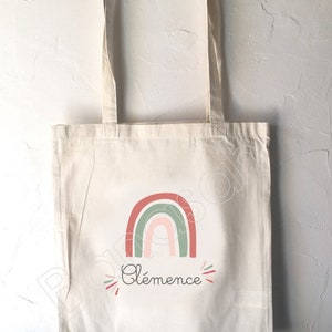 Tote Bag personnalisé pour Enfant, tote bag école, sac de toile cabas, sac à doudou, sac pour habits enfant, tote bag crêche