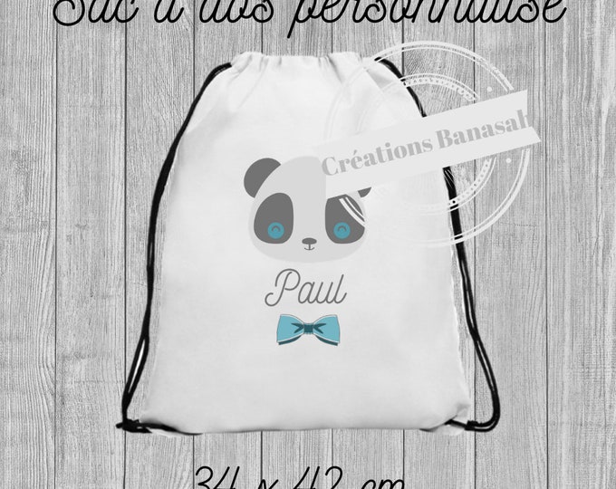 Custom cotton backpack with sliding links! Sending quick children back-to-school gift idea, school gift, useful gift