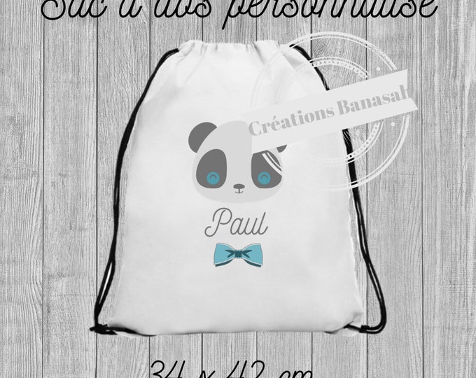 Custom cotton backpack with sliding links! Sending quick children back-to-school gift idea, school gift, useful gift