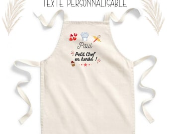 Customizable kitchen apron for children / Junior, personalized birthday gift idea, original Christmas, apron for little chefs