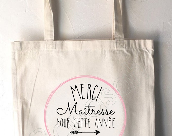 Tote bag custom, shopping bag, Available for Mistress, Atsem, Avs, Nanny, Mom, Godmother, ...! Personalised gift - useful