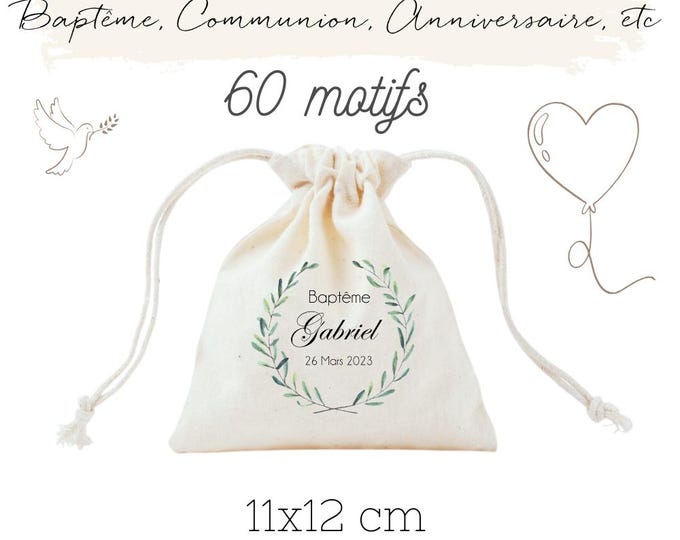 10 or more personalized candy bags or gifts for ceremonies! 70 designs, decreasing prices, wedding, baptism, communion