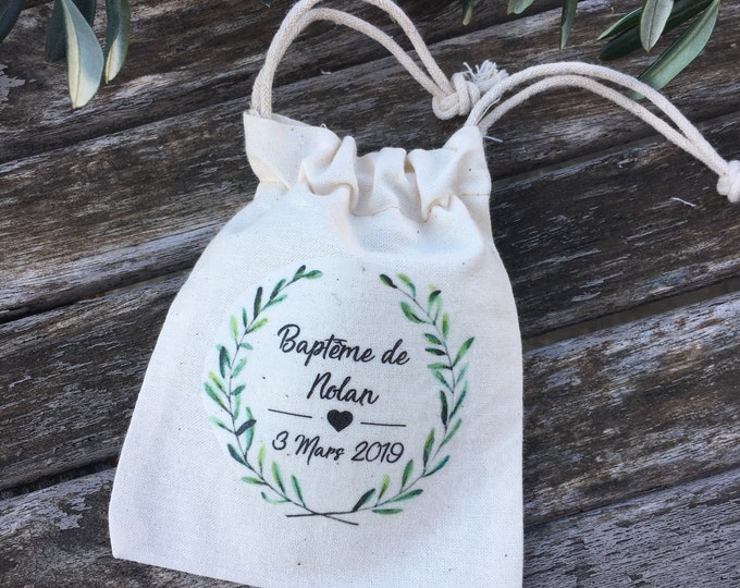 Candy bags or personalized cotton gifts for Weddings or Baptisms! wedding guest gifts ballotins country sugared almonds