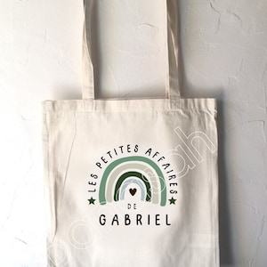 Tote Bag personnalisé pour Enfant, tote bag école, sac de toile cabas, sac à doudou, sac pour habits enfant, tote bag crêche