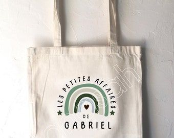 Personalized tote bag for children, school tote bag, canvas tote bag, cuddly toy bag, bag for children's clothes, nursery tote bag