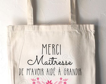 Tote bag custom, shopping bag, Available for Mistress, Atsem, Avs, Nanny, Mom, Godmother, ...! Personalised gift - useful