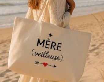 Oversized tote bag "Mother (Nightlight)" shopping bag, ideal as a practical and original gift for Mother, Mom