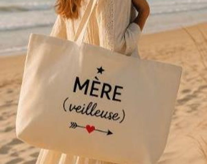 Oversize tote bag "Mother (Nightlight)" shopping bag, Ideal as a practical and original gift for Mother, Mom