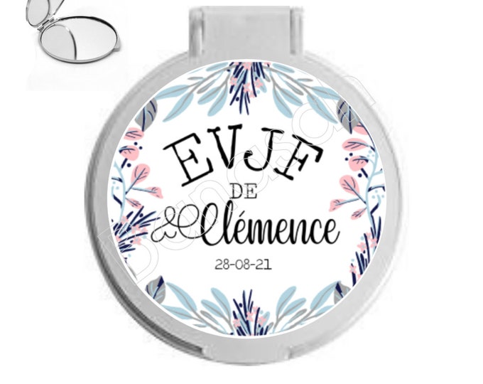 Custom pocket mirror for EVJF, bachelorette party, bridesmaid, witness ...