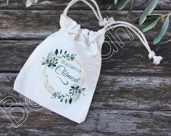 10 (or more) dragee pouches or personalized cotton gifts for Weddings or Baptisms! wedding gifts for guests ballotins dragees country
