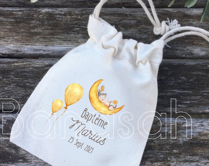Dragee pouches or personalized gifts for Baptism or Communion with the first name(s), date of your choice! gifts guests birth