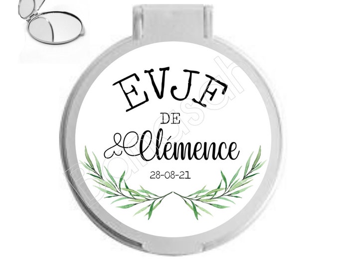 Custom pocket mirror for EVJF, bachelorette party, bridesmaid, witness ...