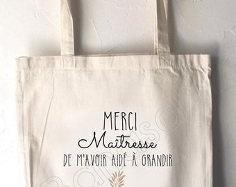 Tote bag custom, shopping bag, Available for Mistress, Atsem, Avs, Nanny, Mom, Godmother, ...! Personalised gift - useful