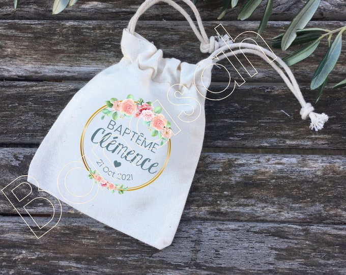 Personalized cotton dragee bags or gifts for Weddings or Baptisms! wedding gifts for guests ballotins dragees country