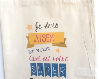 Tote Bag en coton personnalisé pour cadeau Atsem !