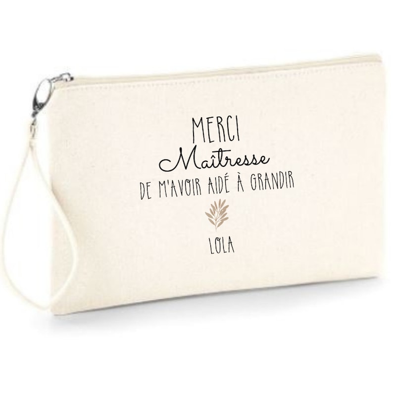 Pochette maitresse personnalisée - cadeau maitresse