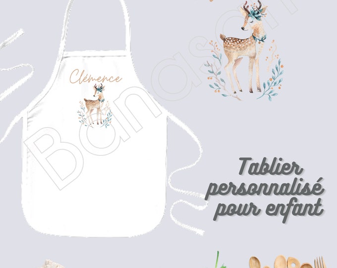 Customizable kitchen apron for children / Junior, Personalized birthday gift idea, original Christmas, apron for little chef