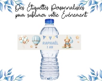 Personalized self-adhesive labels for water bottles! waterproof adhesive wedding/baptism/birthday/hen party guests/