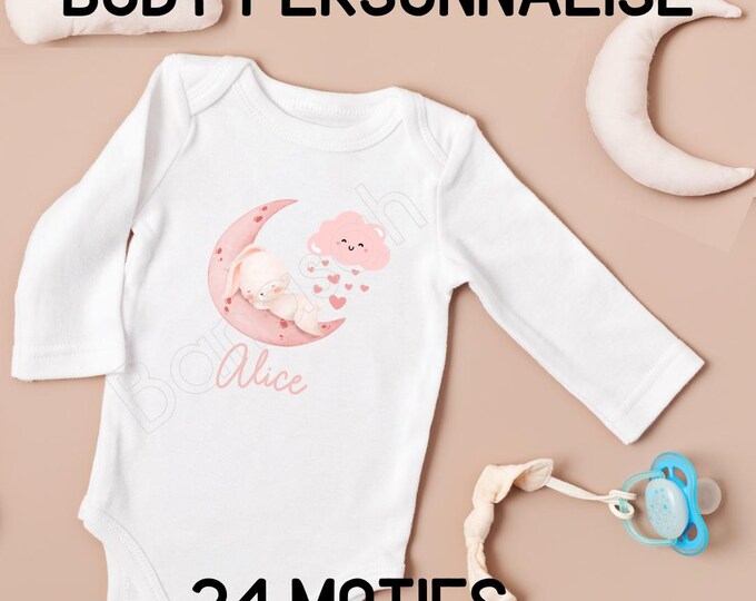 Personalized Baby Bodysuit with Baby's First Name - an Adorable and Unforgettable Gift! 24 designs to choose from 100% OEKO TEX cotton