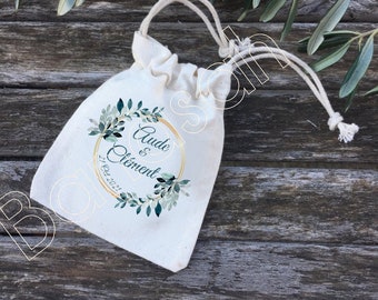 10 (or more) dragee pouches or personalized cotton gifts for Wedding or Baptism! wedding gifts for guests ballotins rustic dragees