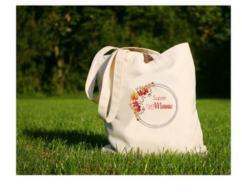 Tote bag "Super Granny" , tote bag, cotton canvas bag, color, canvas, gift, Possible for Grandma, Nanny, Mistress ...
