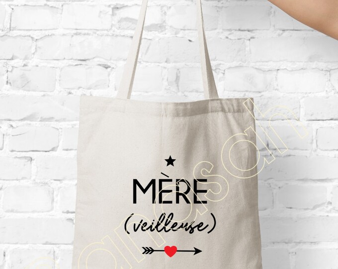 Tote bag "Mother (Nightlight)" shopping bag, Ideal as a practical and original gift for Mother, Mom