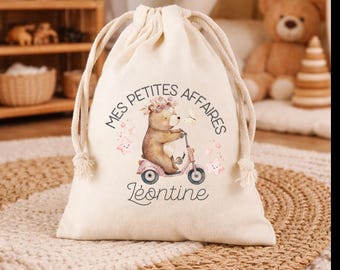 Personalized children's bag – Backpack / Drawstring bag / Tote bag – Personalized with name – Gift for newborn / nursery / preschool